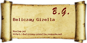 Beliczay Gizella névjegykártya