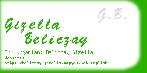 gizella beliczay business card